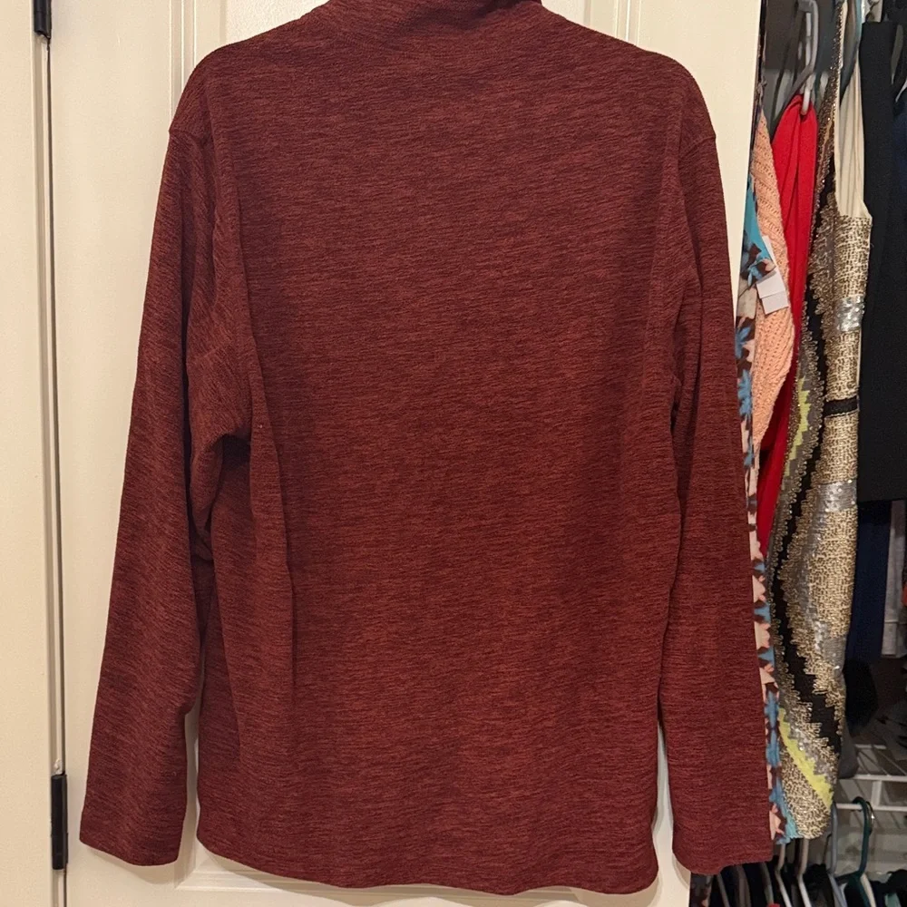 ❤️ 6 for 20 ❤️  Eddie Bauer Men's Red and Brown Zip-Up Sweater size L - Picture 5 of 5